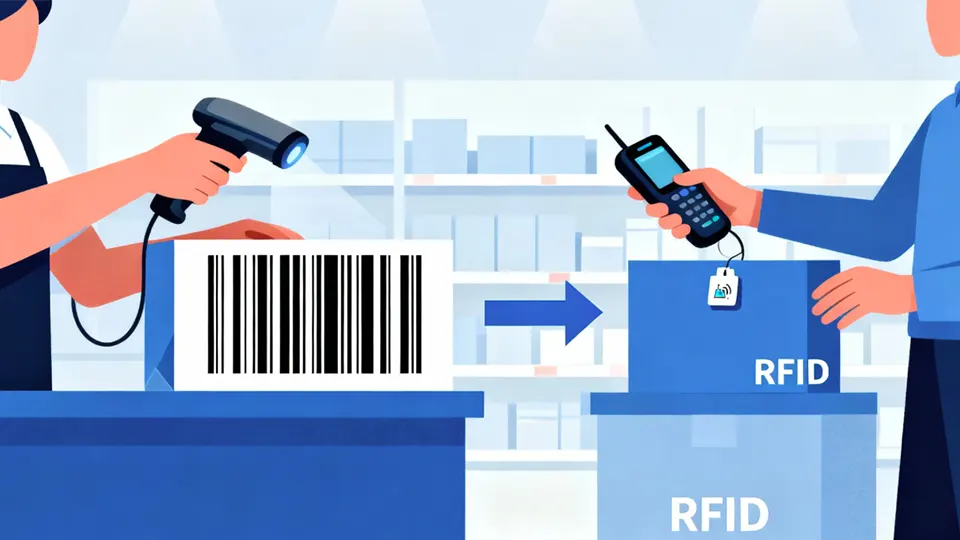 Barcode to RFID-featured